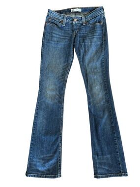 Levi's Demi Curve Low Rise Bootcut Skinny Y2K  Double Stitch Blue Jean Size 25